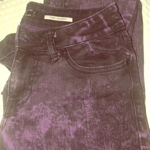 Purple and blacks Skinny jeans
